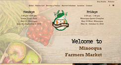 Desktop Screenshot of minocquafarmersmarket.com